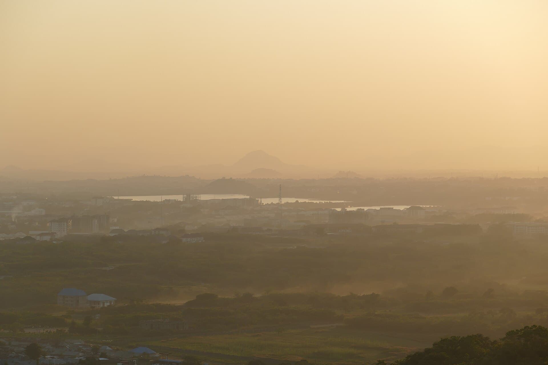 Panoramic view over Abuja from Katampe Hill